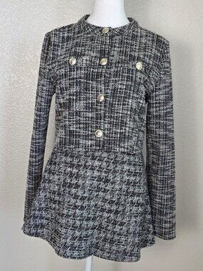 LOVE TREE Vintage Skirt Set | Black/White | Small